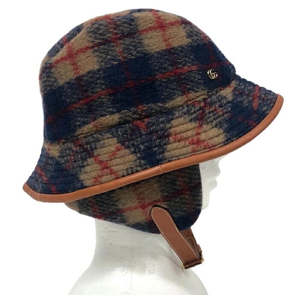Gucci Wool Plaid trapper bucket hat - Picture 2 of 5